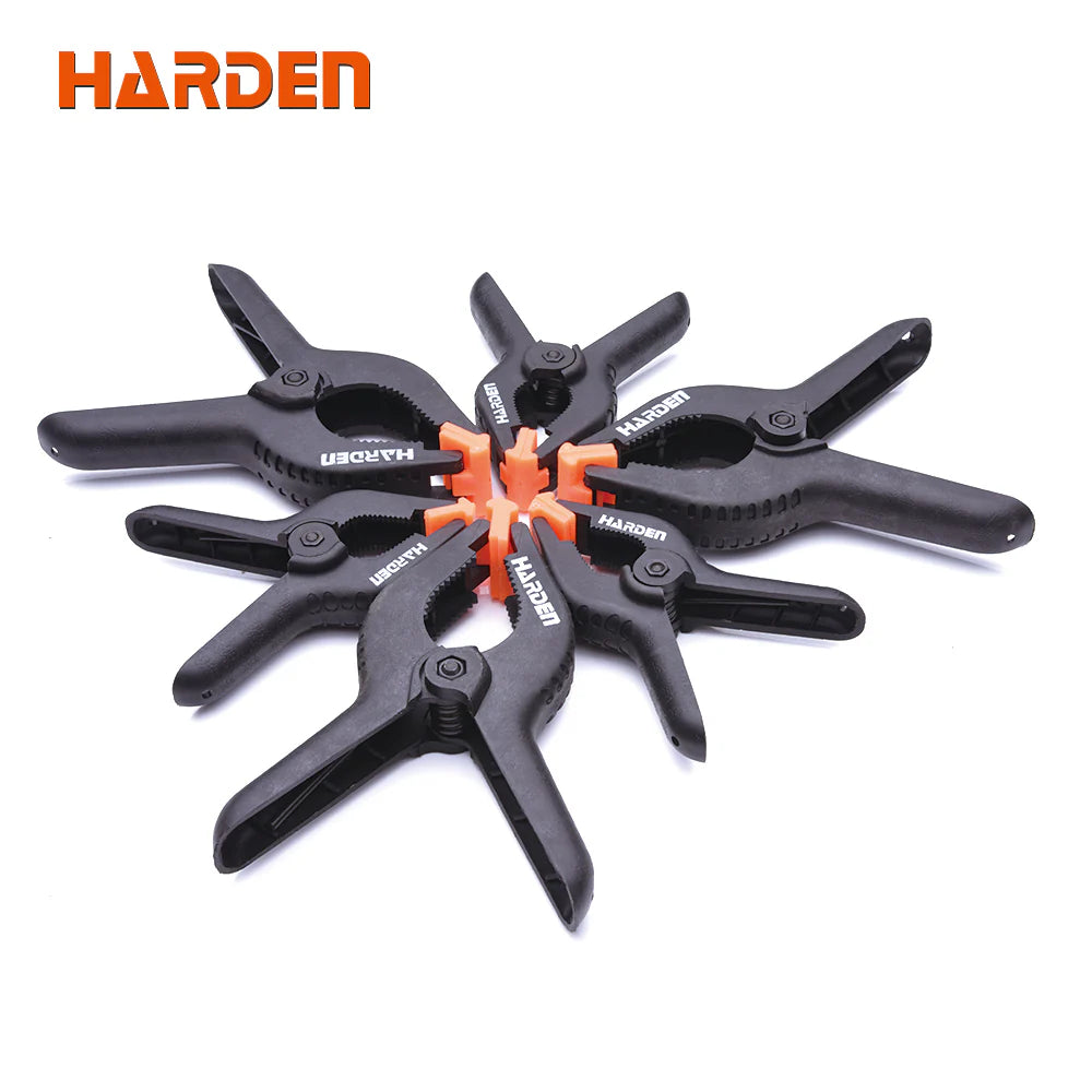 Harden Professional 6-Piece 4-Inch Heavy-Duty Spring Clamp Set | 600354 Harden